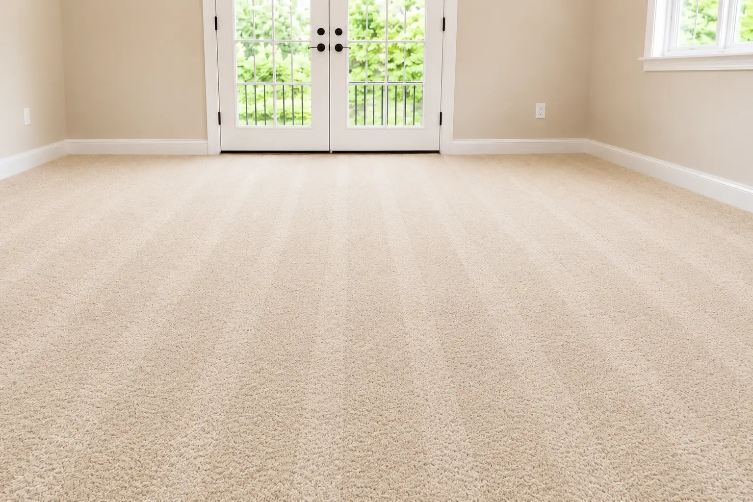 After carpet cleaning