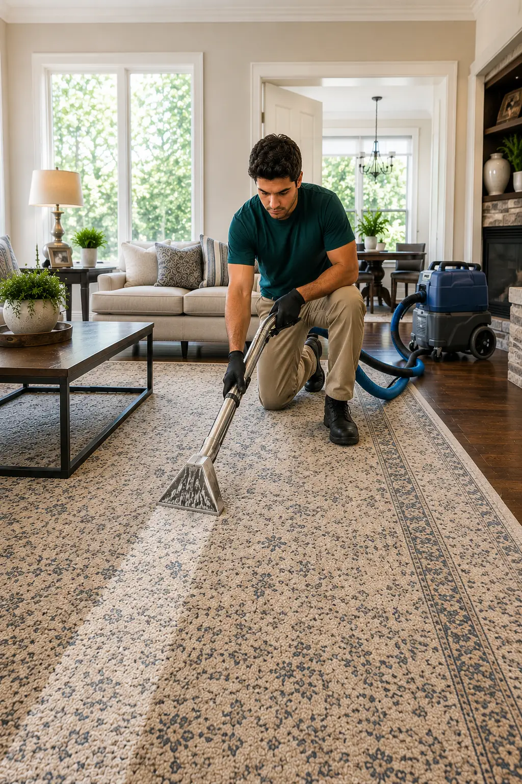 Deep rug cleaning service