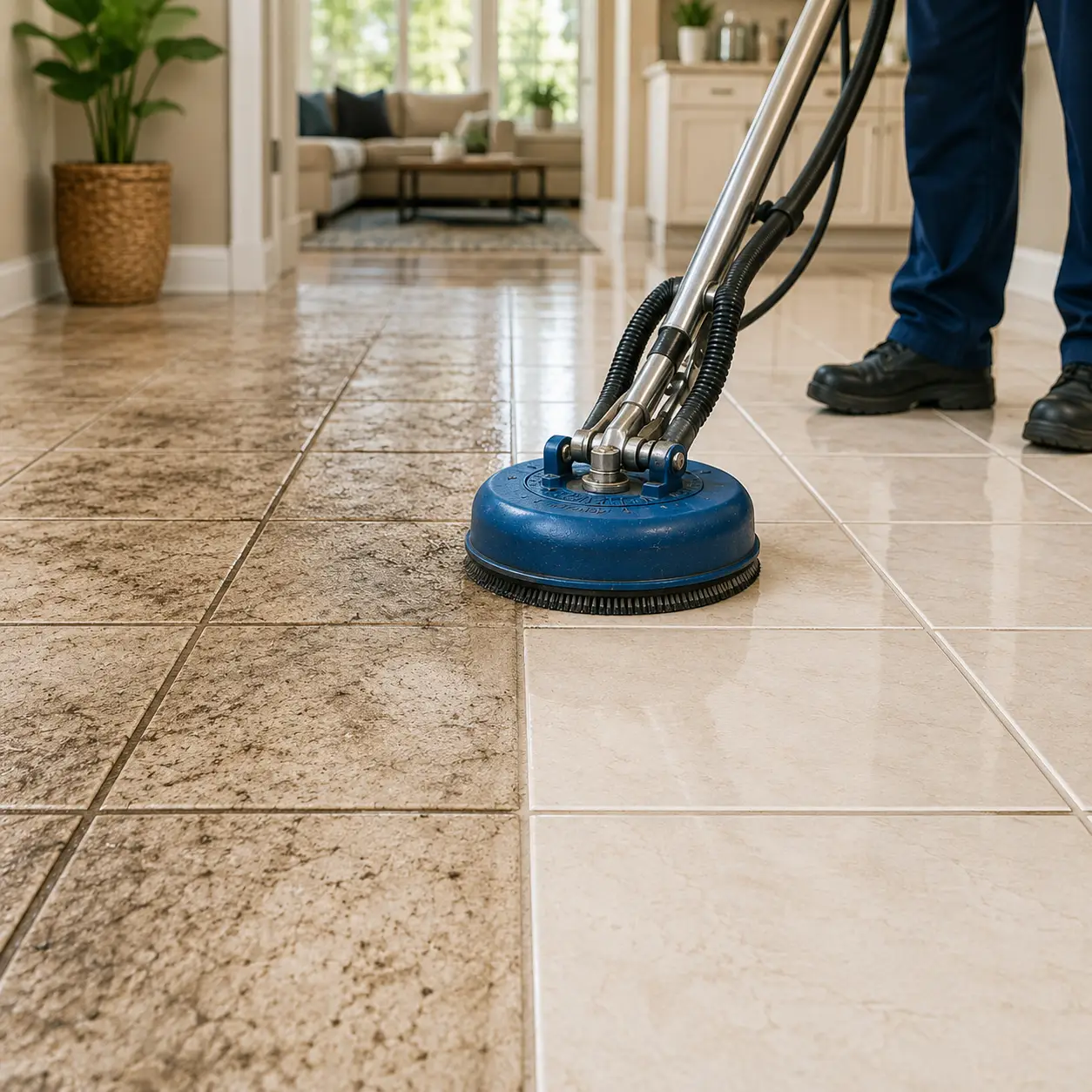 Deep Tile and Grout Cleaning for High-Traffic Areas