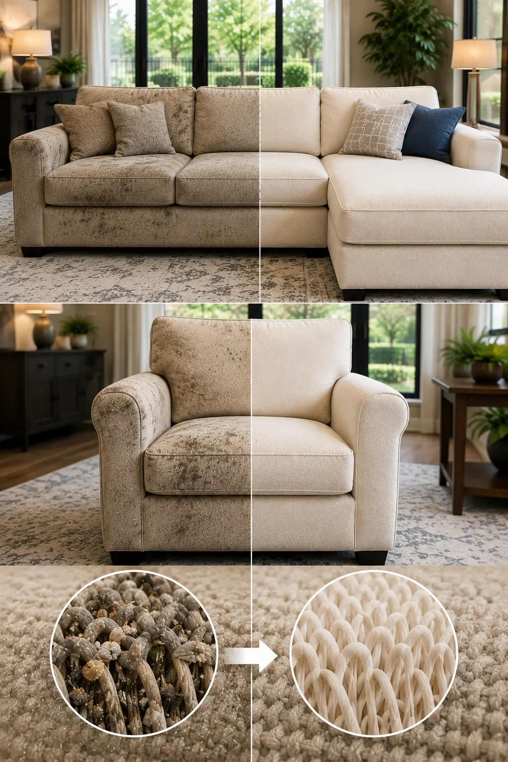 Deep upholstery cleaning service