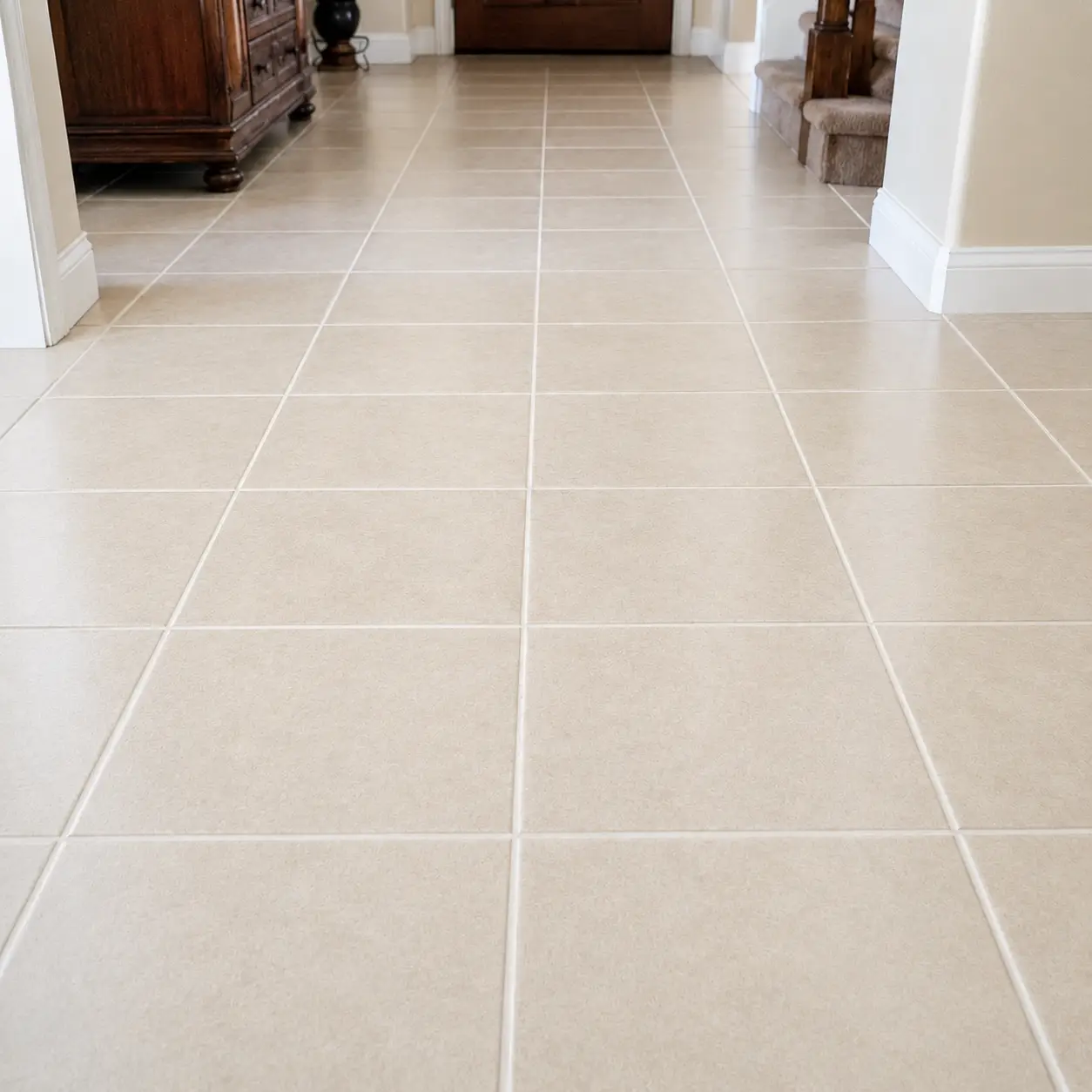 After tile and grout cleaning